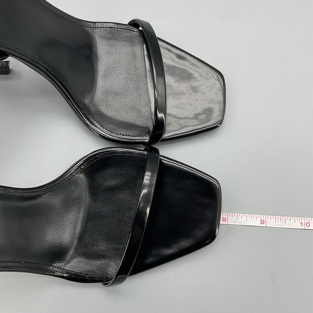 NEW Saint Laurent Women 110mm Opyum YSL Patent Leather Sandal Black 9.5/39.5 - Picture 7 of 10